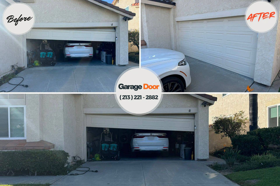 Before and after: garage door repair St. Lawrence, PA